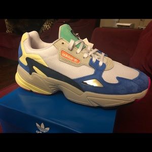 adidas falcon yellow blue